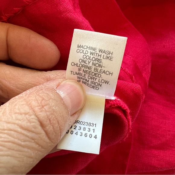 J. Jill Love Linen Sleeveless V-Neck A-Line Dress Women’s Size XS 100% Linen - Picture 5 of 5